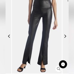 RD STYLE
Vegan Leather Front Slit Flare Pants